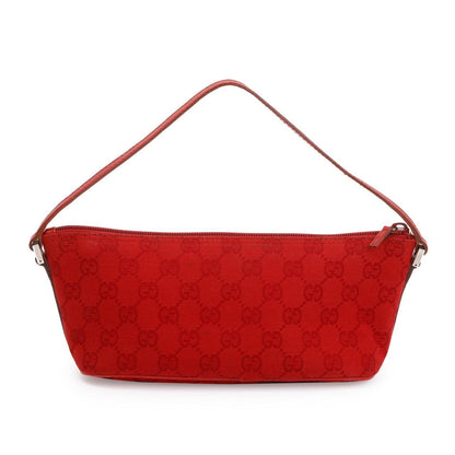 Red Gucci boat pouchette monogram bag