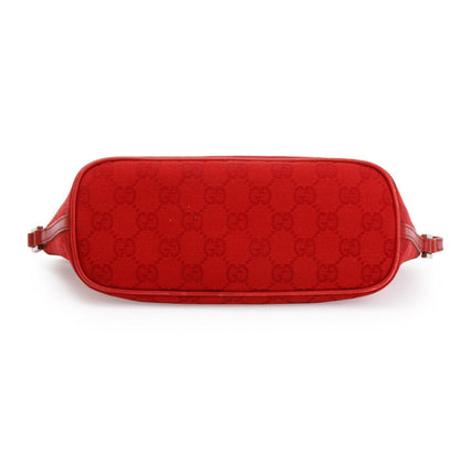 Red Gucci boat pouchette monogram bag